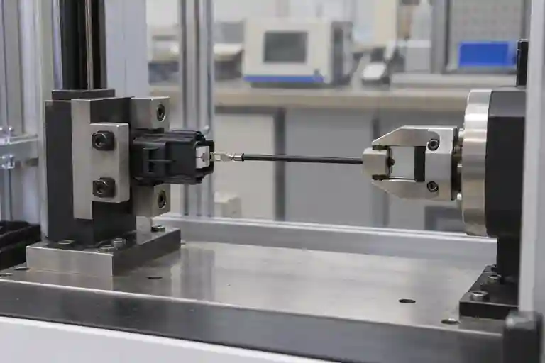 注塑连接器壳体内端子的轴向保持力测试夹具